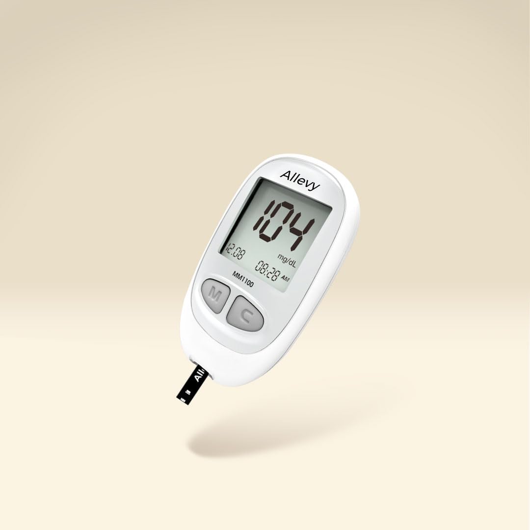 Blood Glucose Monitor Kit with 100 Test Strips and Lancets X483