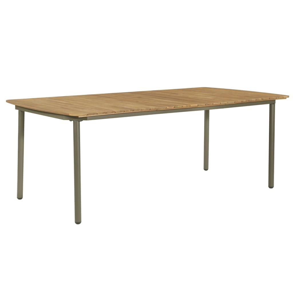 9 Piece Acacia Wood and Steel Outdoor Dining Set K1786