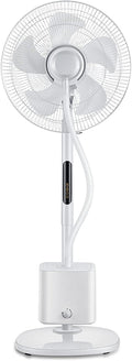 Oscillating Misting Pedestal Fan with Remote Control, 3-Speed, 16-inch, White T9383