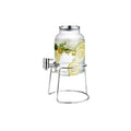 Large-capacity Cold Water Jug with Faucet High Borosilicate Glass Teapot with Base 101.4 Oz O4918
