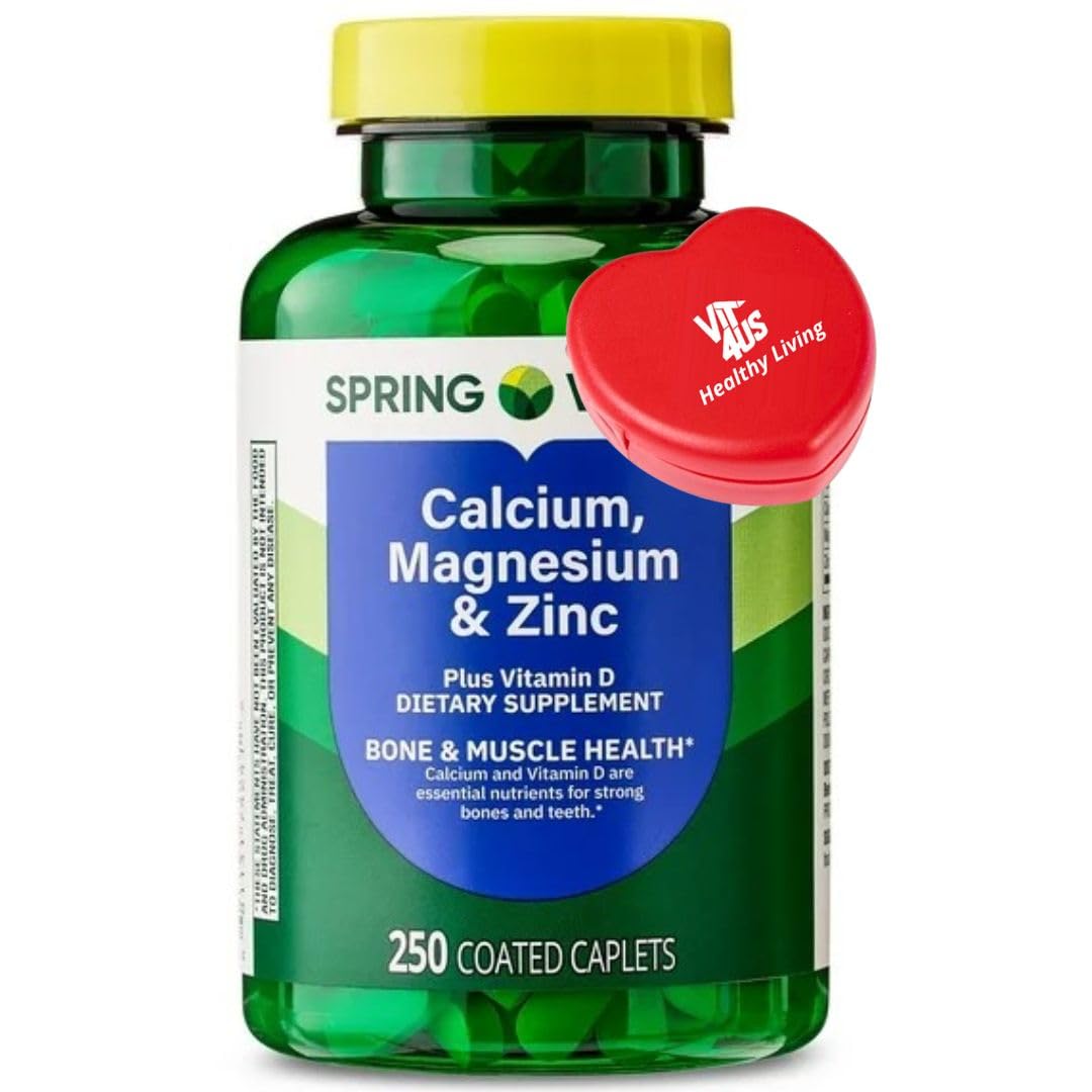 Calcium Magnesium Zinc Plus Vitamin D3 Caplets 250 Count X7495