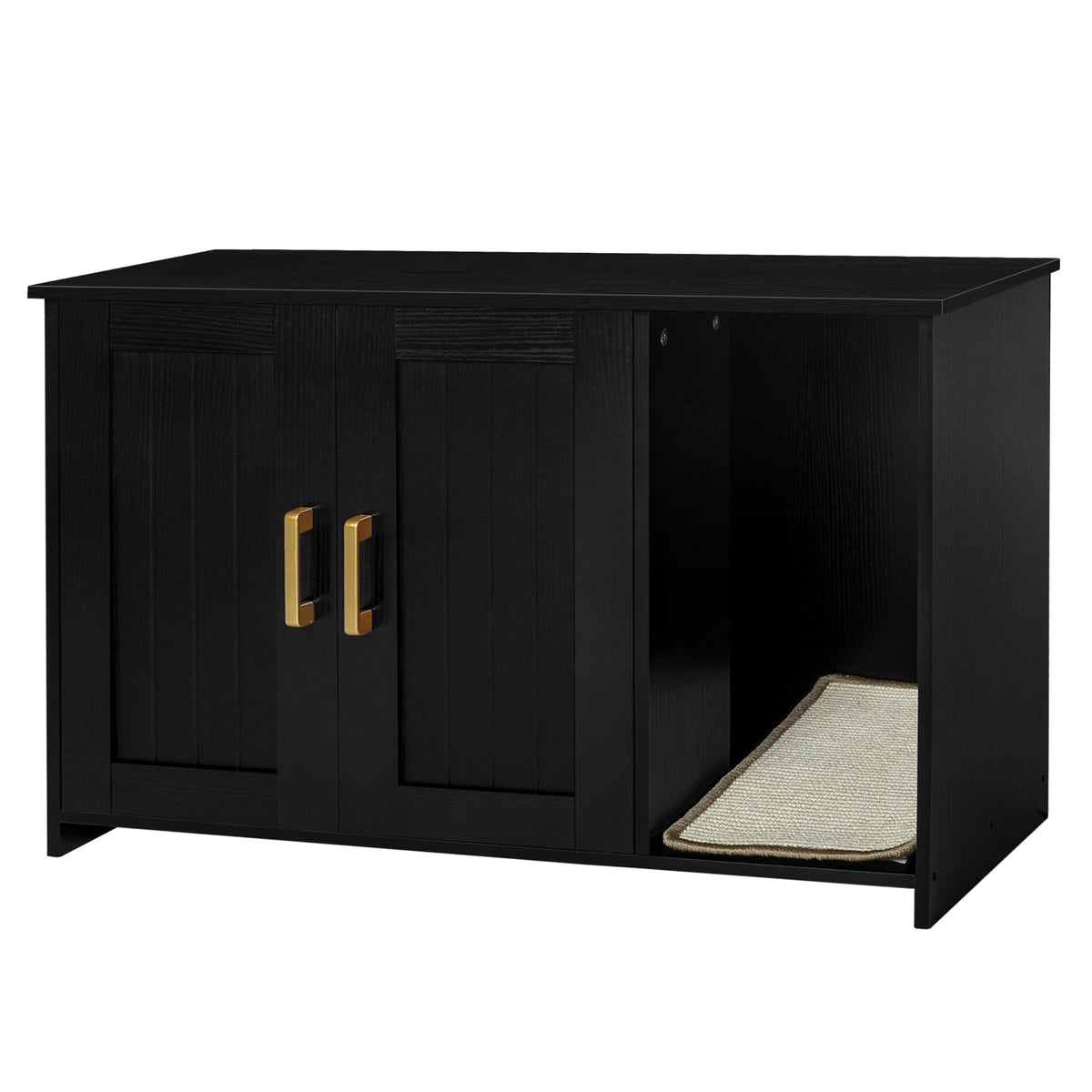 Cat Litter Box Enclosure with Scratching Mat J236