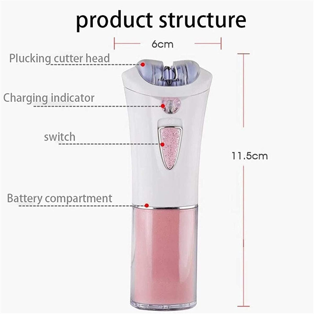Battery Powered Epilator Mini Shaver Trimmer Razor N38721
