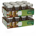 16oz Wide Mouth Clear Glass Mason Jars with Lids & Bands P2835
