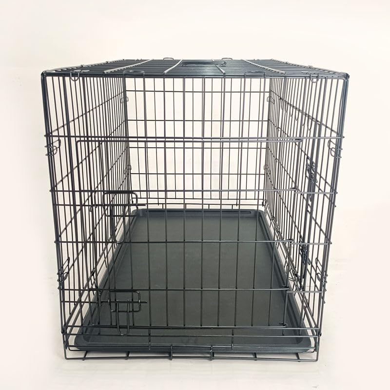 42-Inch Folding Metal Dog Crate with Divider and Tray J315993
