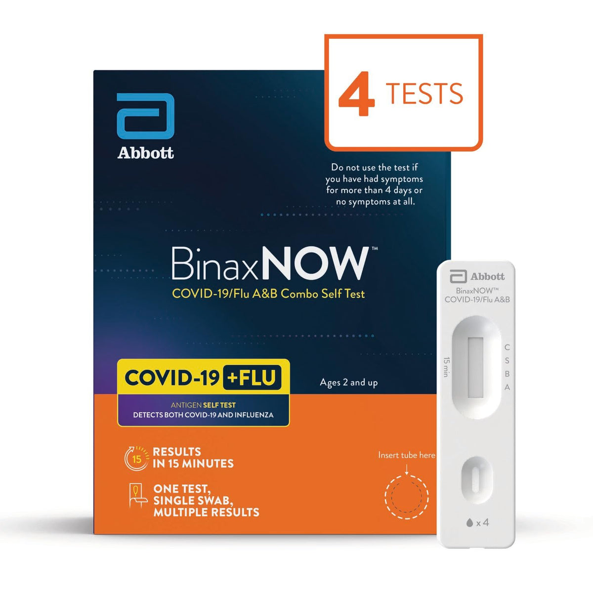 COVID-19/Flu A&B Combo Self Test, 4 Tests R21193