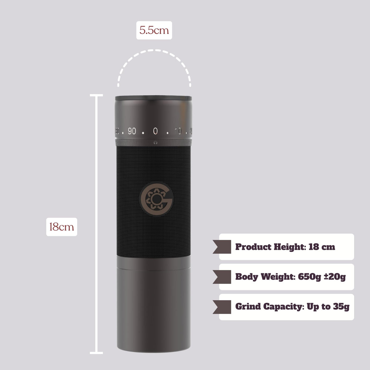 Manual Stainless Burr Coffee Grinder D181