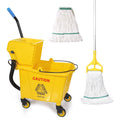 35Qt Mop Bucket with Wringer and Drain Hose P15364