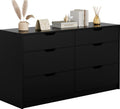 Black 6 Drawer Dresser M199