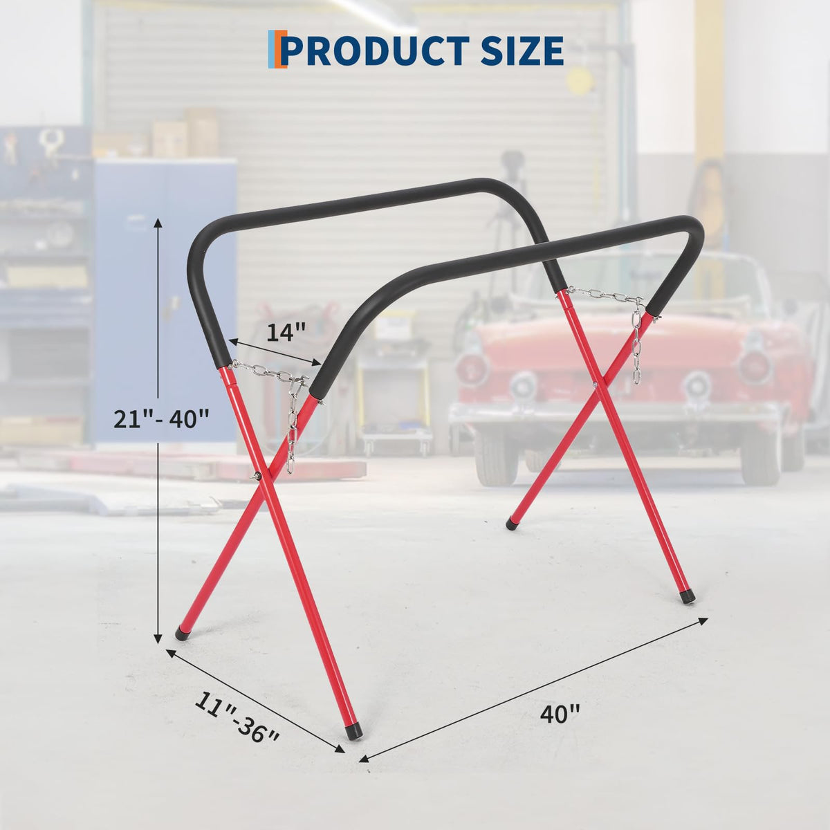 Heavy Duty Folding Work Stand, 500LB Capacity Portable Work Table X750