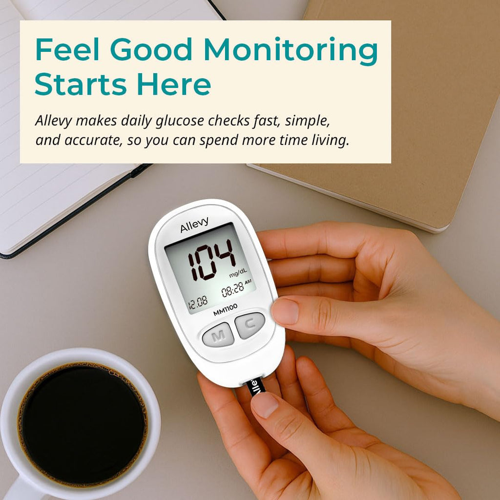Blood Glucose Monitor Kit with 100 Test Strips and Lancets X483