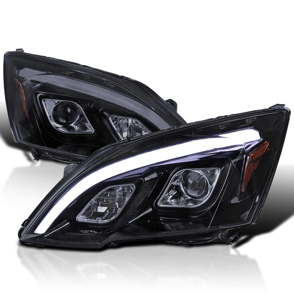 Glossy Black LED Projector Headlights E7008