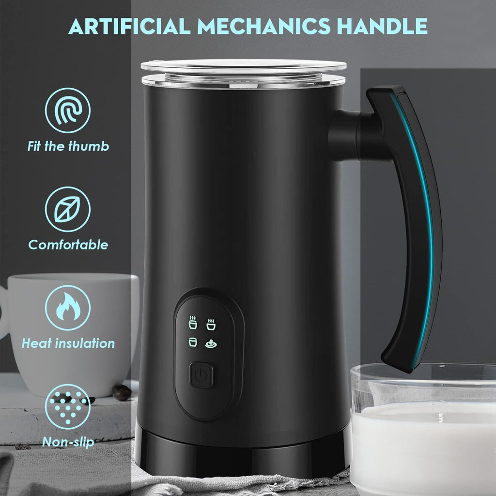 4 in 1 Electric Milk Frother, 11.8oz Automatic Warm and Cold Foam Maker C885