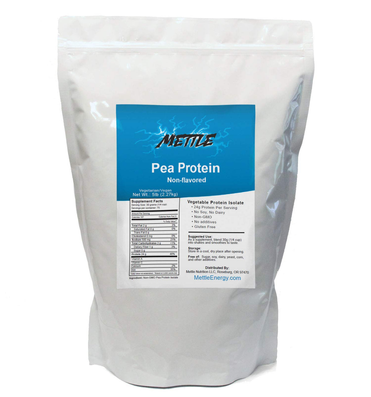 Unflavored Pea Protein Powder 5 Pound T20573