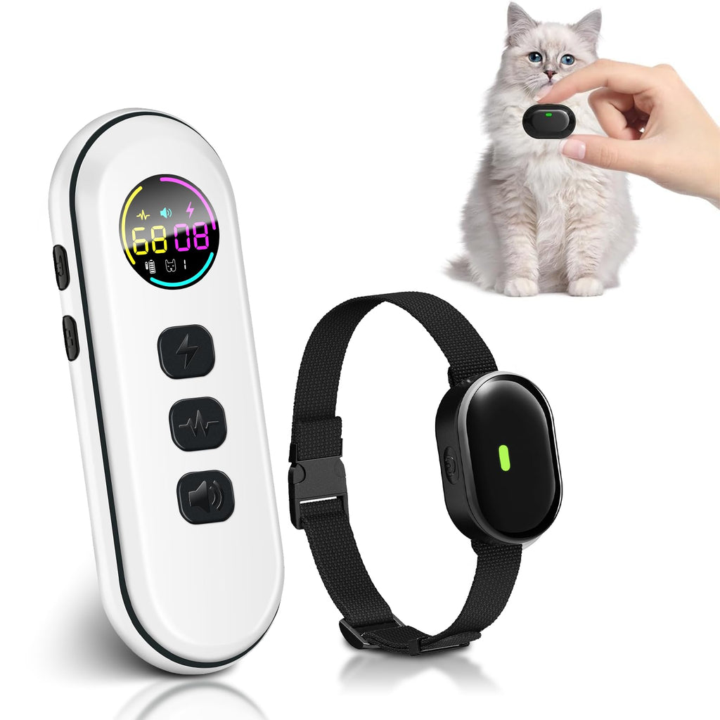 Ultra-Small Cat Training Collar with Remote, Waterproof, Rechargeable M6149
