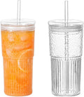 Glass Tumbler with Lid and Straw 20oz M8944