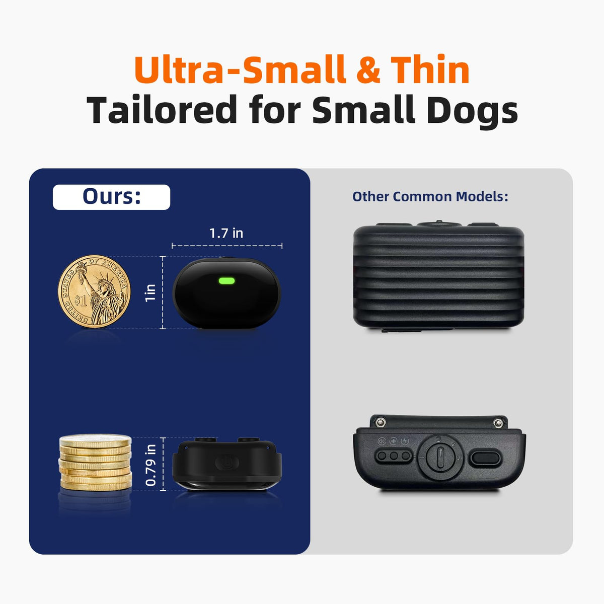 Ultra-Small Cat Training Collar with Remote, Waterproof, Rechargeable M6149