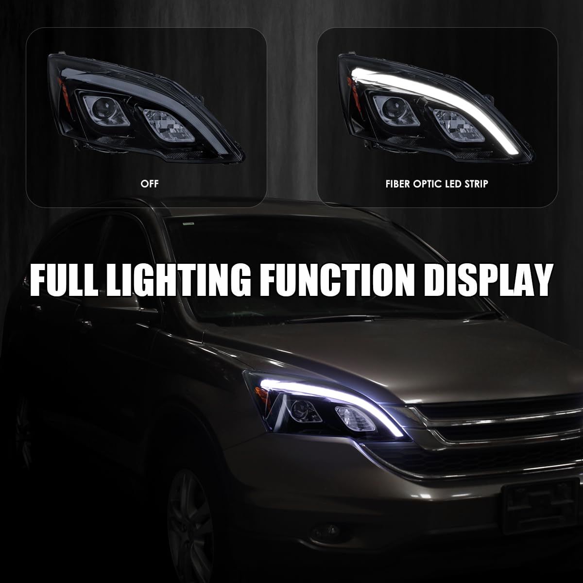 Glossy Black LED Projector Headlights E7008
