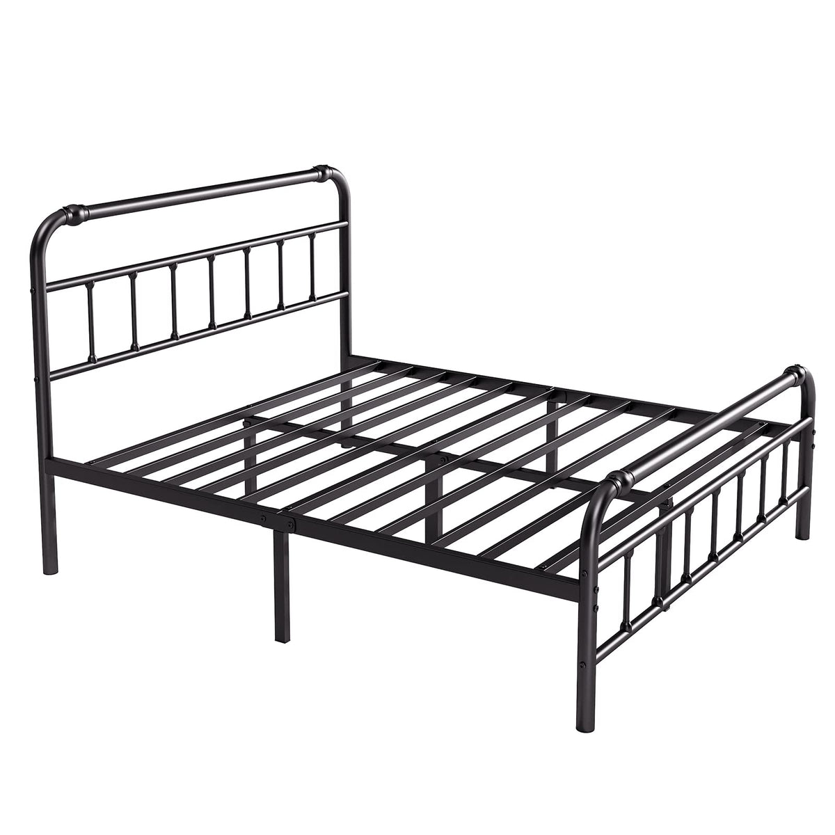 Full Size Metal Bed Frame with Iron Headboard Y175267