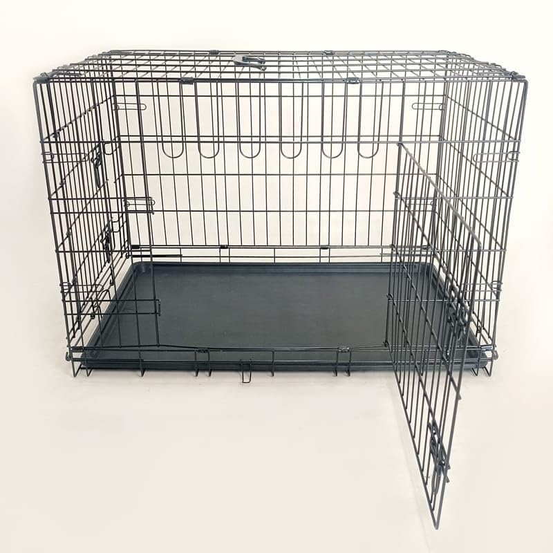 42-Inch Folding Metal Dog Crate with Divider and Tray J315993