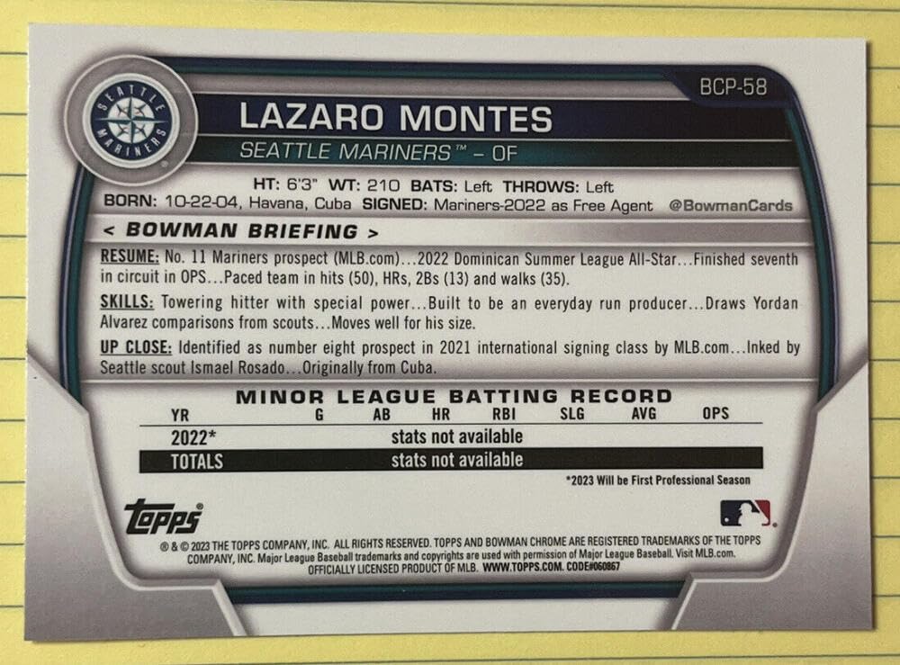Baseball Card A8420