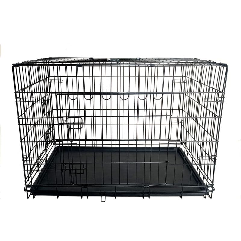 42-Inch Folding Metal Dog Crate with Divider and Tray J315993