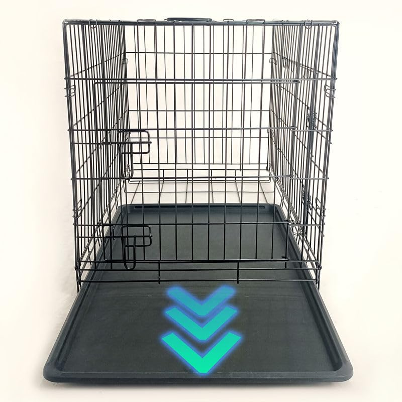 42-Inch Folding Metal Dog Crate with Divider and Tray J315993