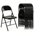 10 Pack Black Metal Folding Chairs P197