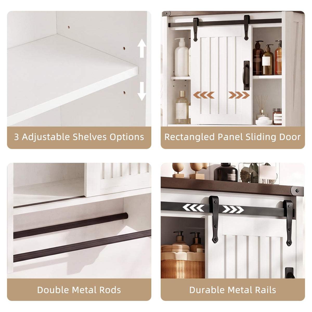 Bathroom Wall Cabinet with Sliding Door J859849