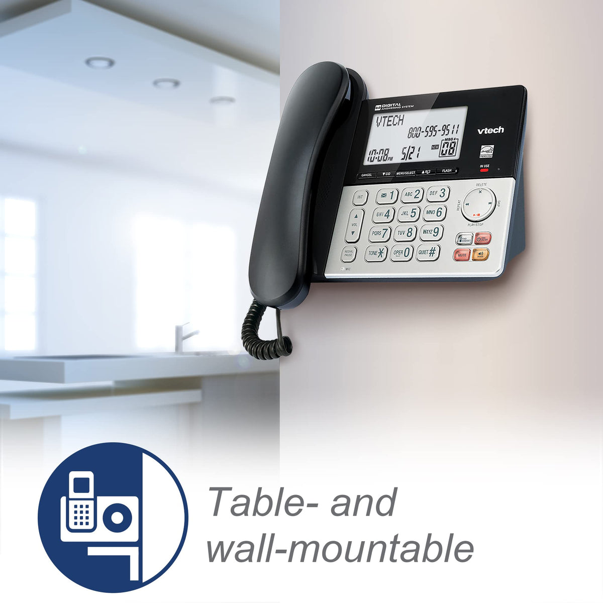 Corded/Cordless Phone System with 2 Handsets C991919
