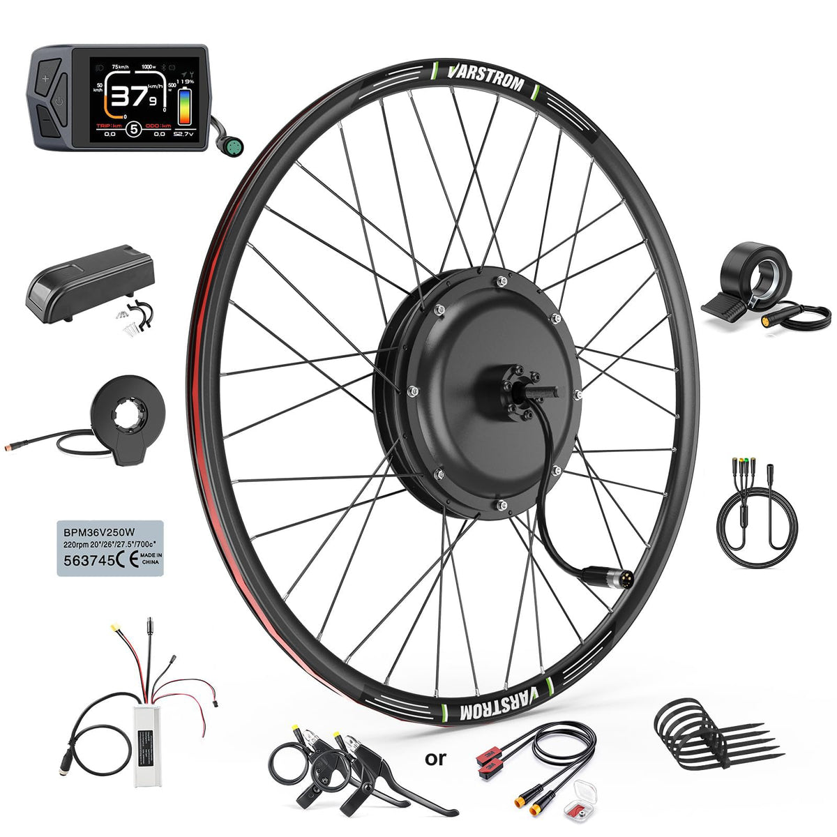 48V 1000W Electric Bike Conversion Kit Rear Wheel Hub Motor V113334
