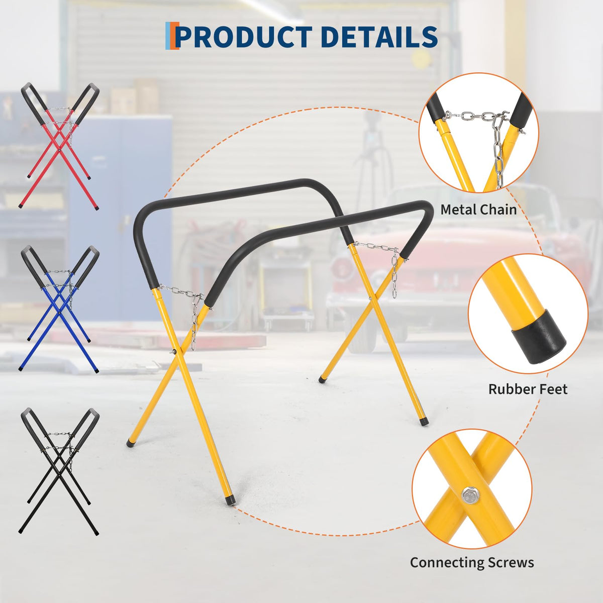 Heavy Duty Folding Work Stand, 500LB Capacity Portable Work Table X750