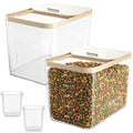 2 Pack 30 Lbs Airtight Dog Food Storage Container with Scoops V207