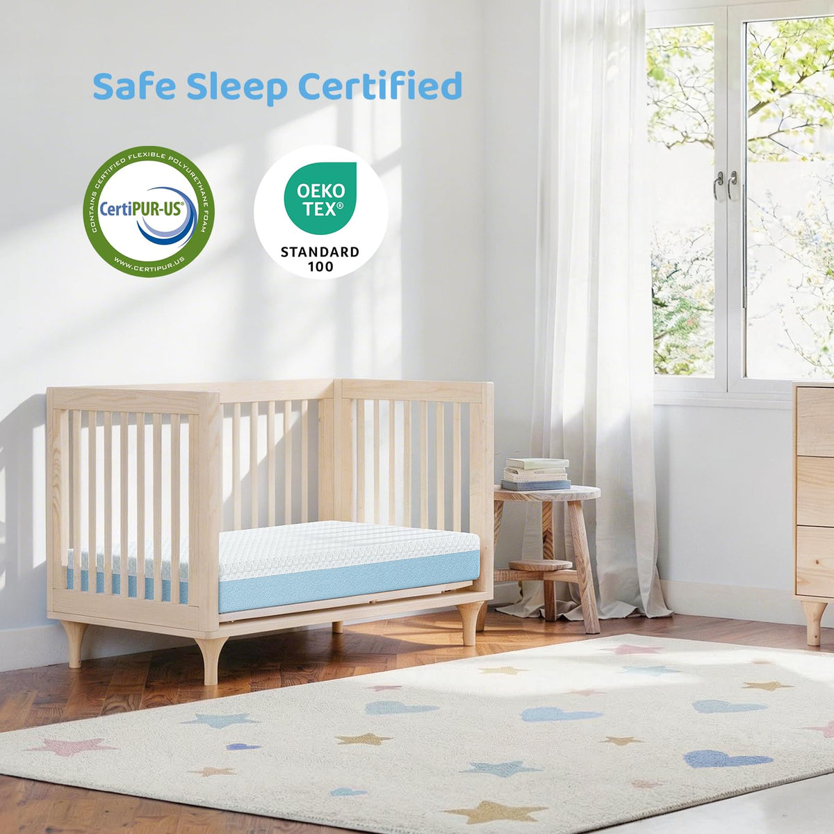 Dual-Sided Gel Memory Foam Crib Mattress Q97347
