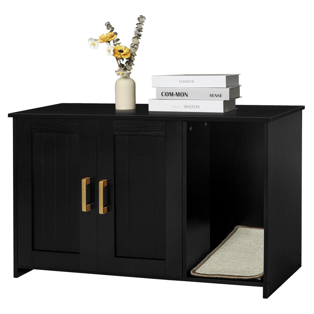 Cat Litter Box Enclosure with Scratching Mat J236