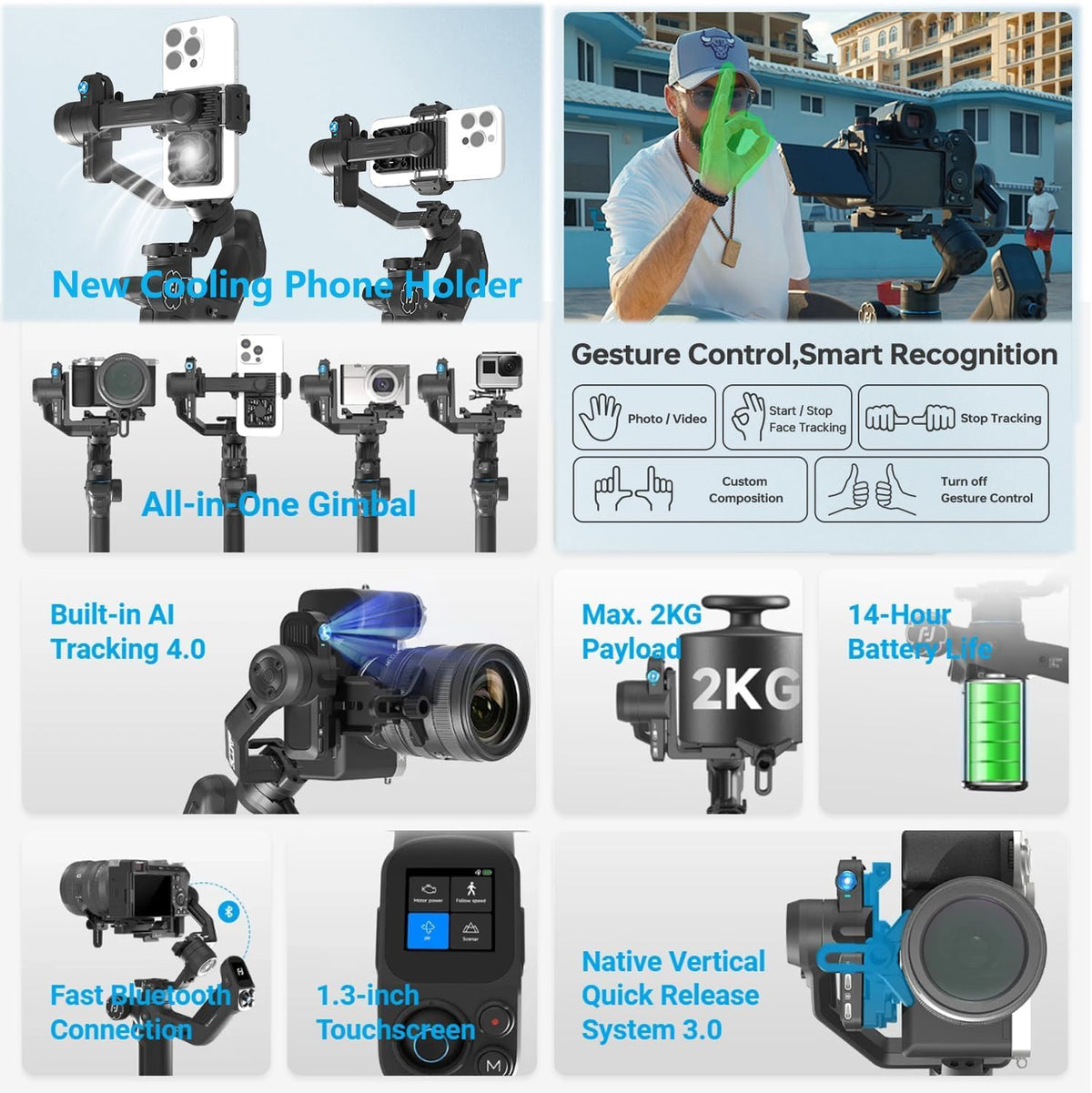 Camera Gimbal with AI Tracking P426