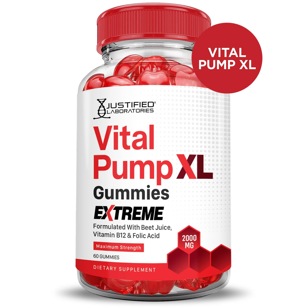 2000MG Beet Juice Pomegranate B12 Vegan Gummies V757