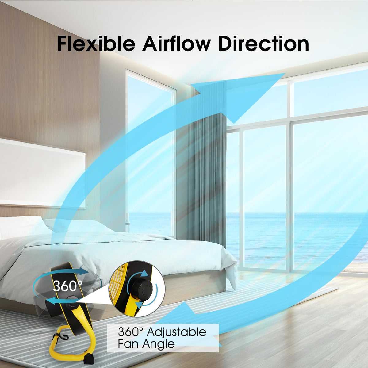 12 Inch High Velocity Metal Floor Fan T1219