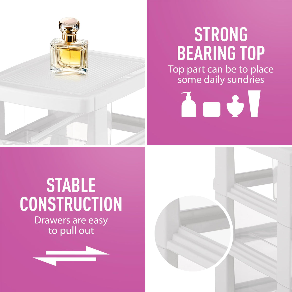 3 Drawer Plastic Storage Unit A833941