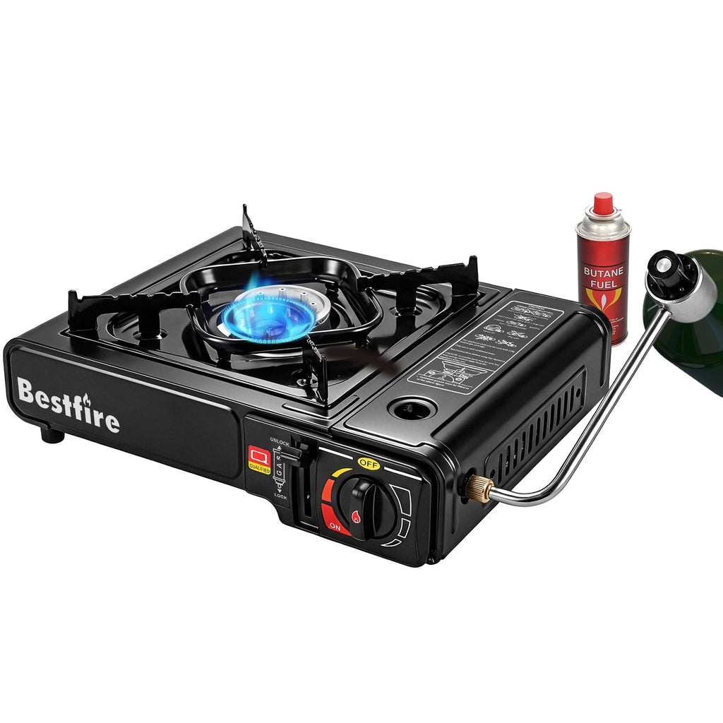 Portable Dual Fuel Single Burner Camping Stove I47483