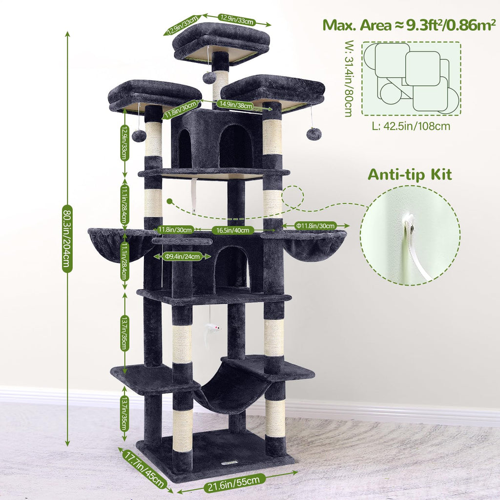 Dark Grey XXL Cat Tower T29148