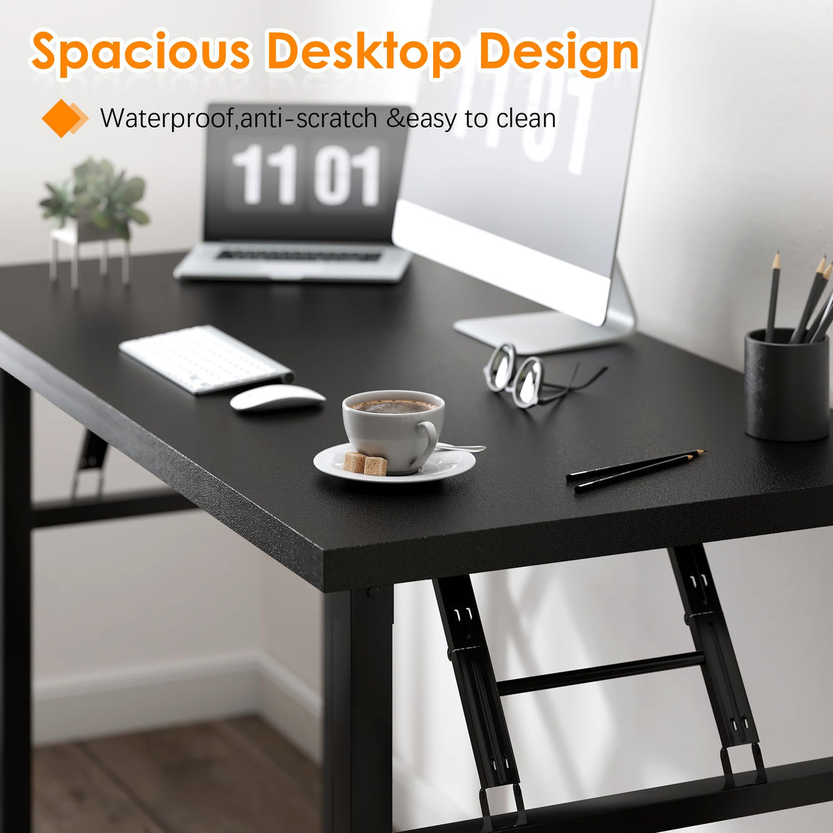 39.4 Inch Black Folding Computer Desk T93206