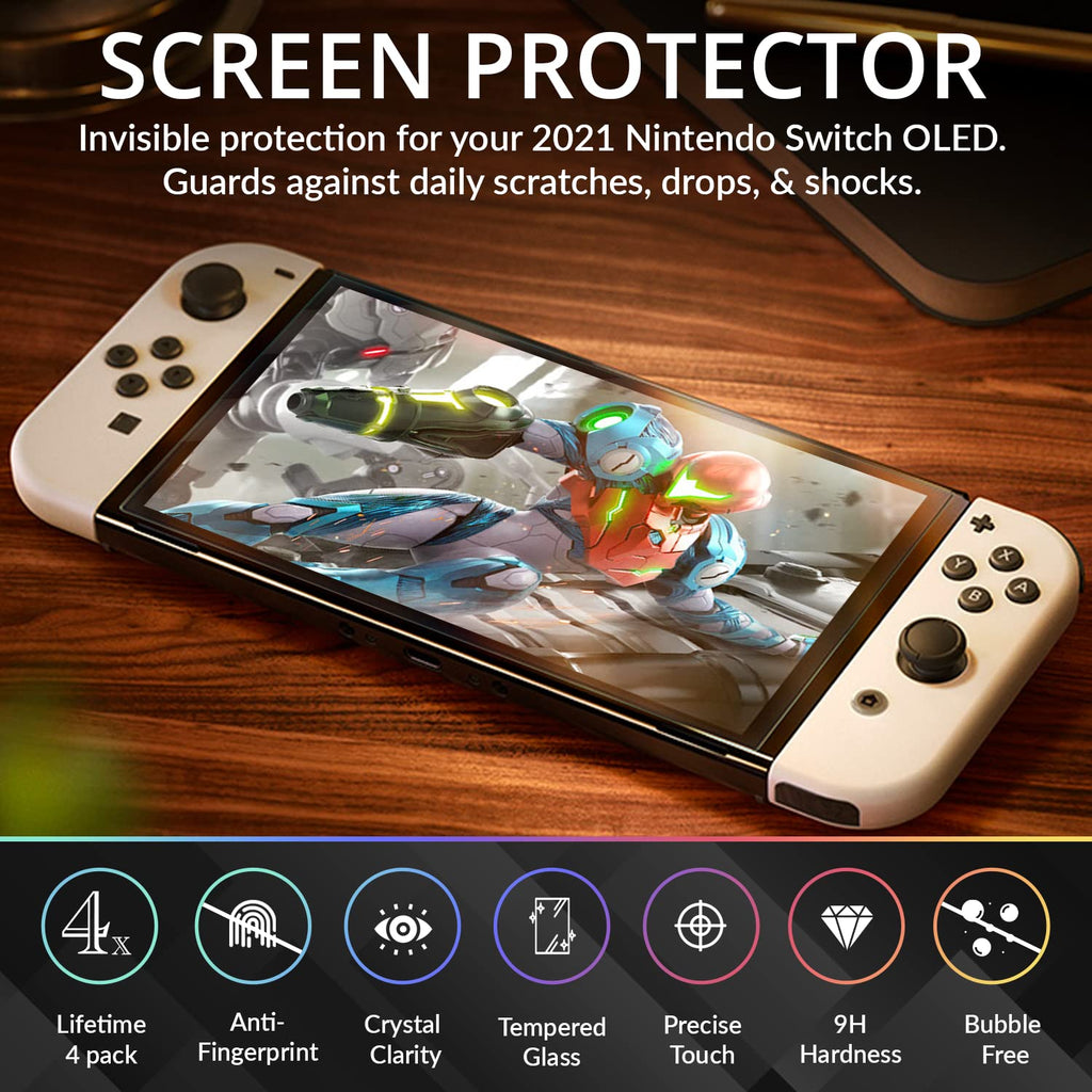 Screen Protector and Case Bundle with Tempered Glass and EVA Case Y402