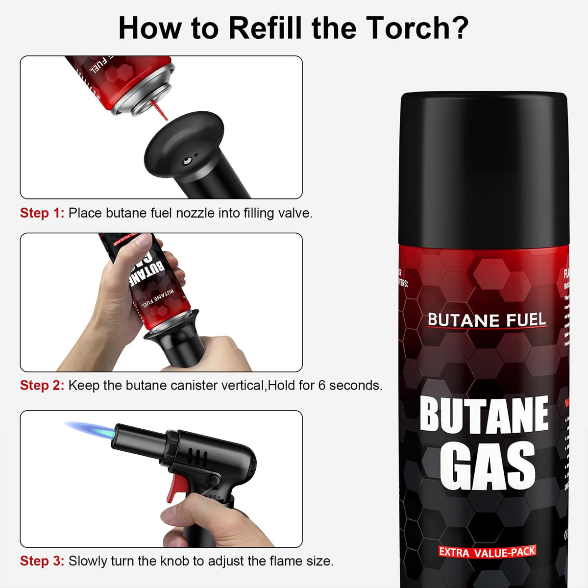 115 ML Butane Fuel Refill 3 Pack I75901