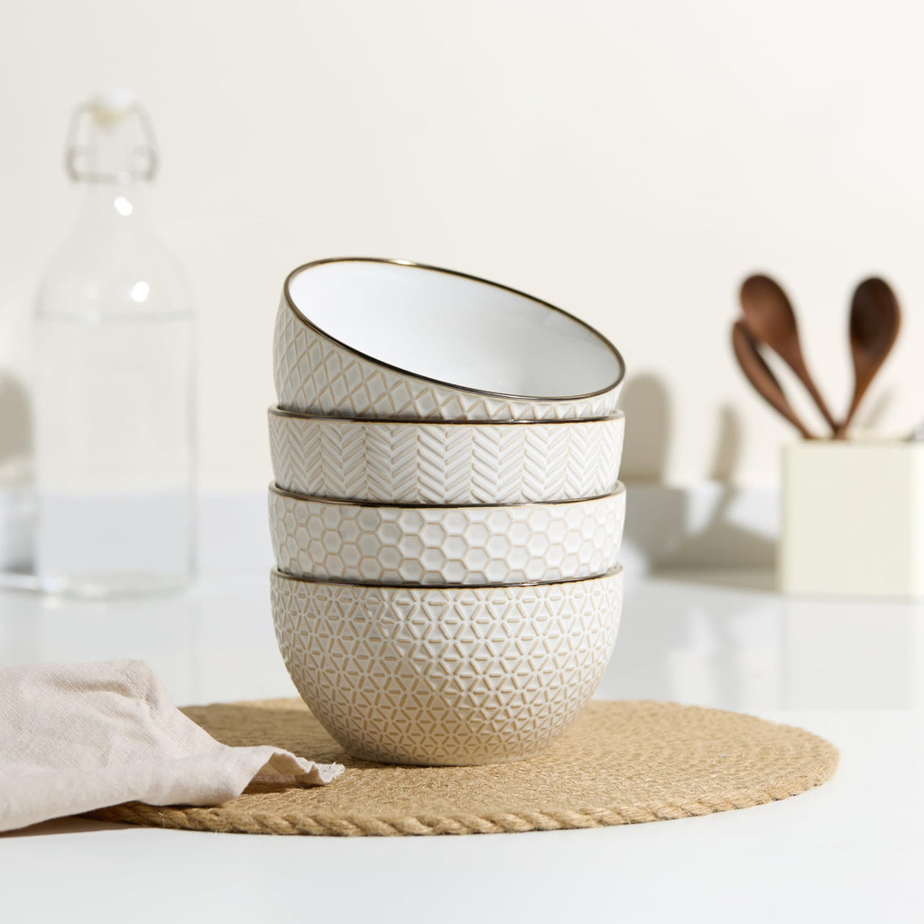 Ceramic Soup Bowls Set of 4, 26 oz G804