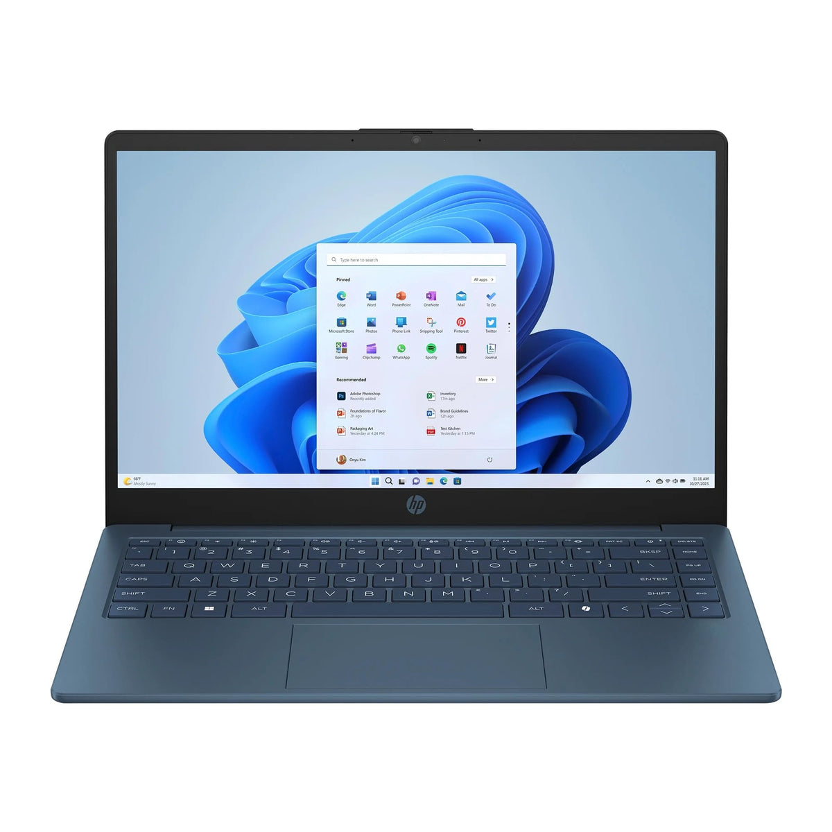 14" HD Laptop, Intel Celeron N150, 4GB RAM, 128GB Storage, Blue W141070