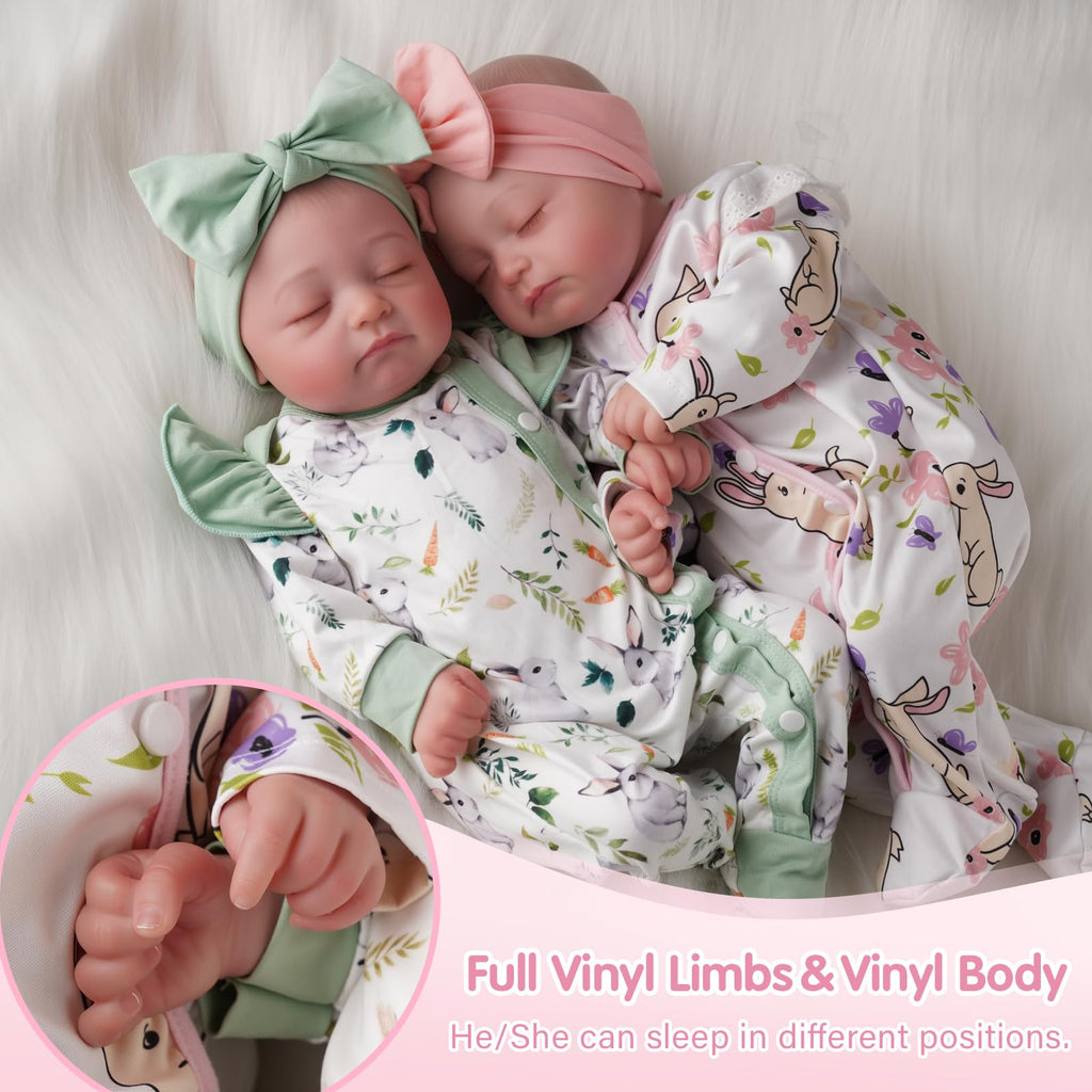 Lifelike Reborn Baby Dolls Twins 20 inch O26329