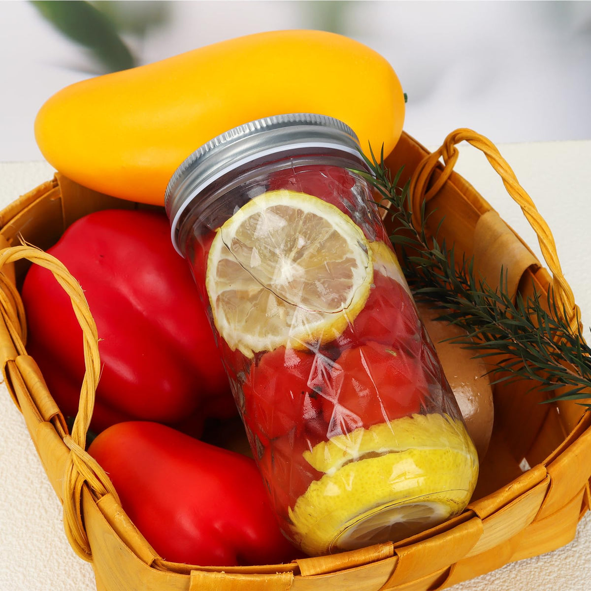 12 oz 20 Pack Glass Mason Jars with Airtight Lids A778