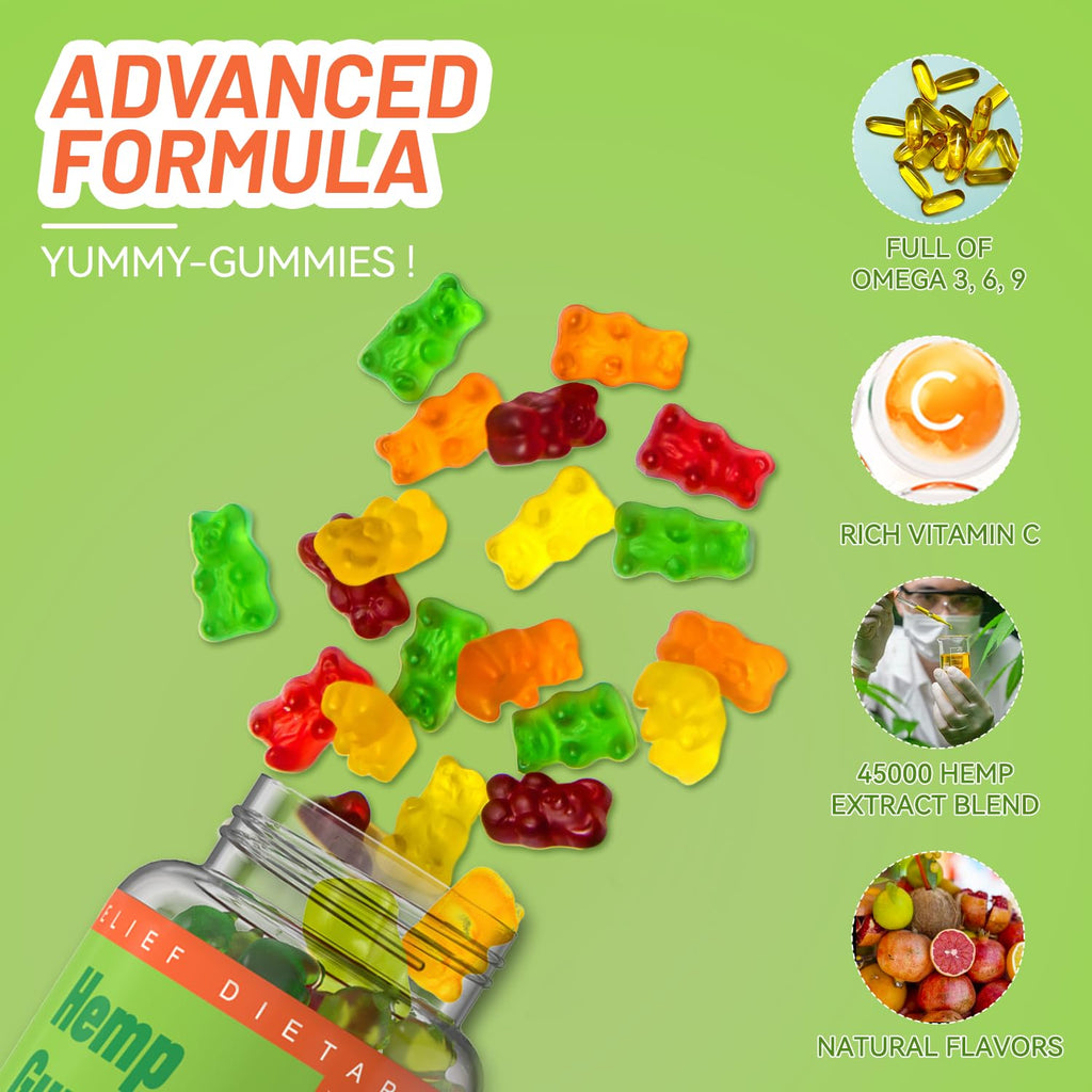 Hemp Gummies 2,000,000 XXL Extra Strength 120 Counts C850