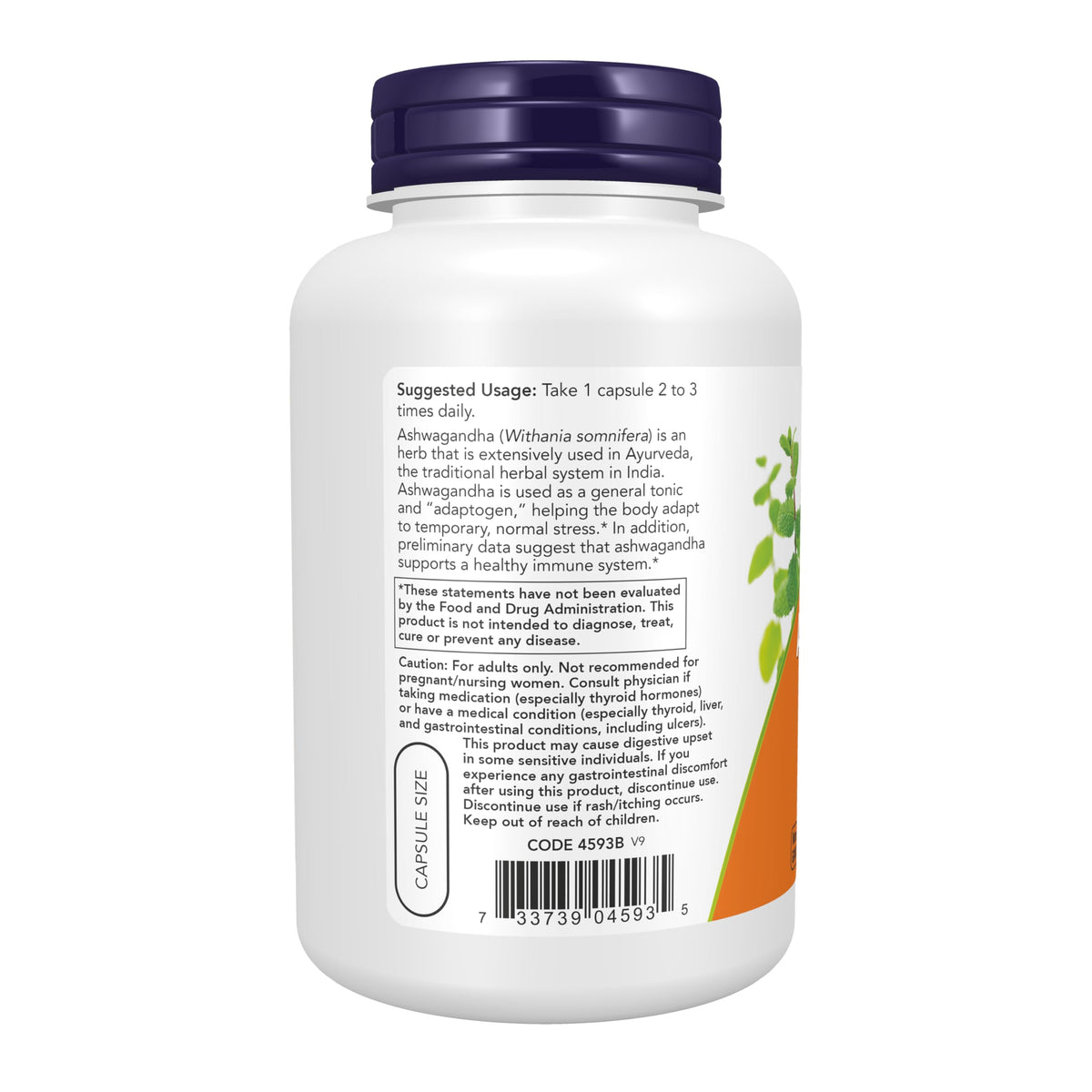Ashwagandha 450 mg 180 Veg Caps D284293